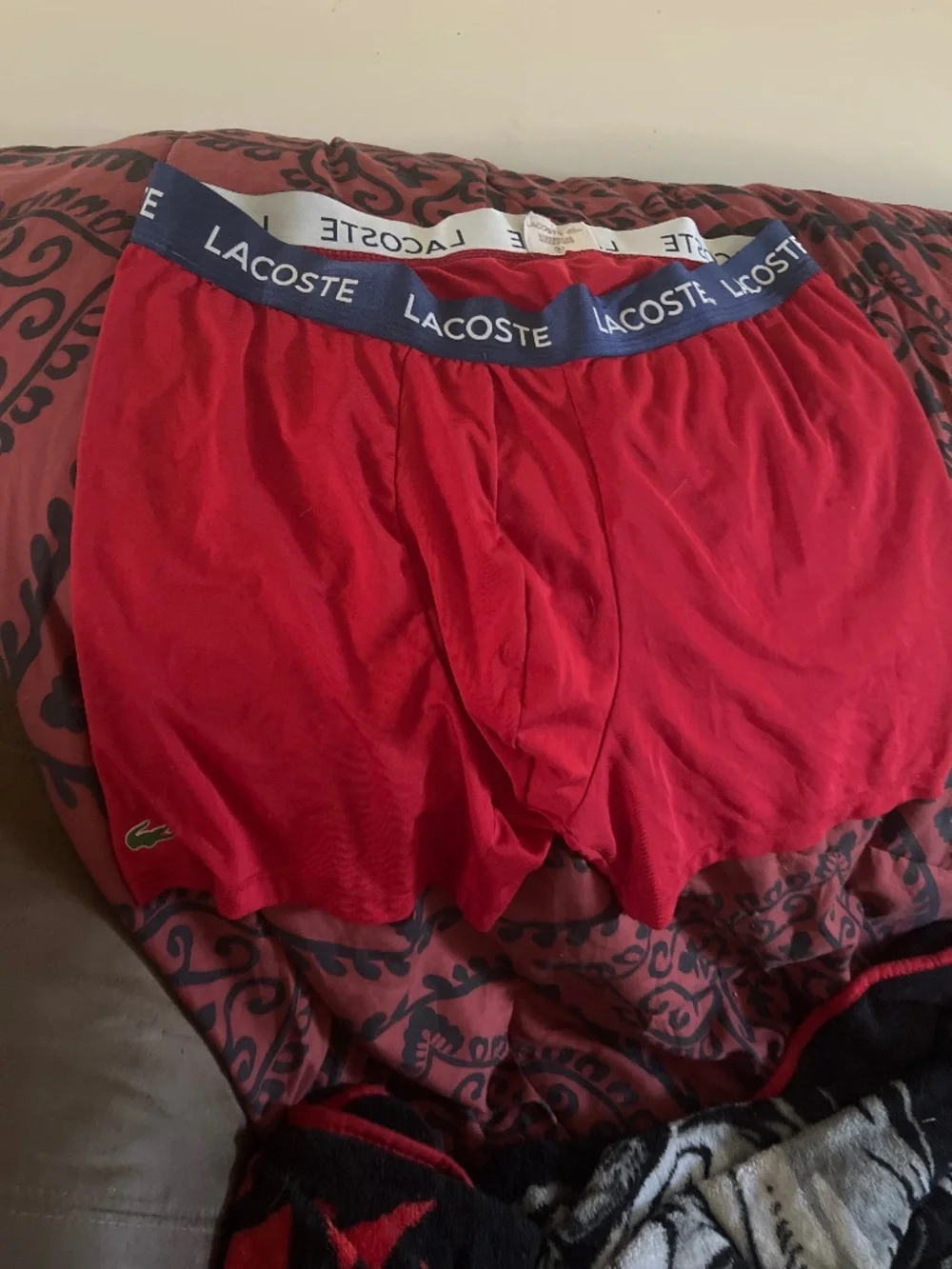 Lacoste red silk boxer briefs